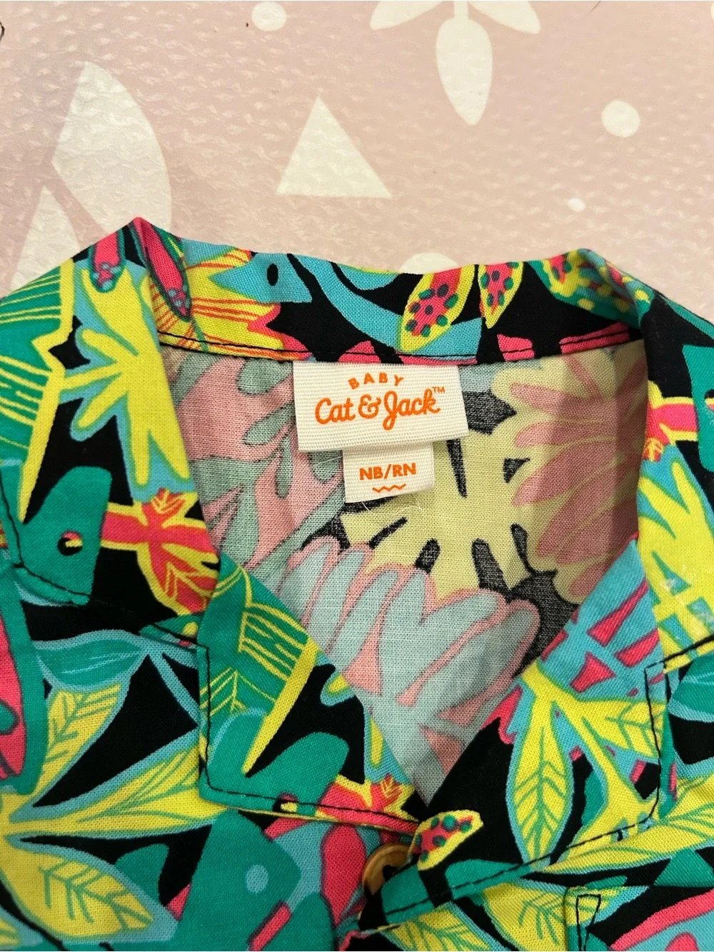 Hawaii style Collar Top & Bottoms Set, Size Newborn